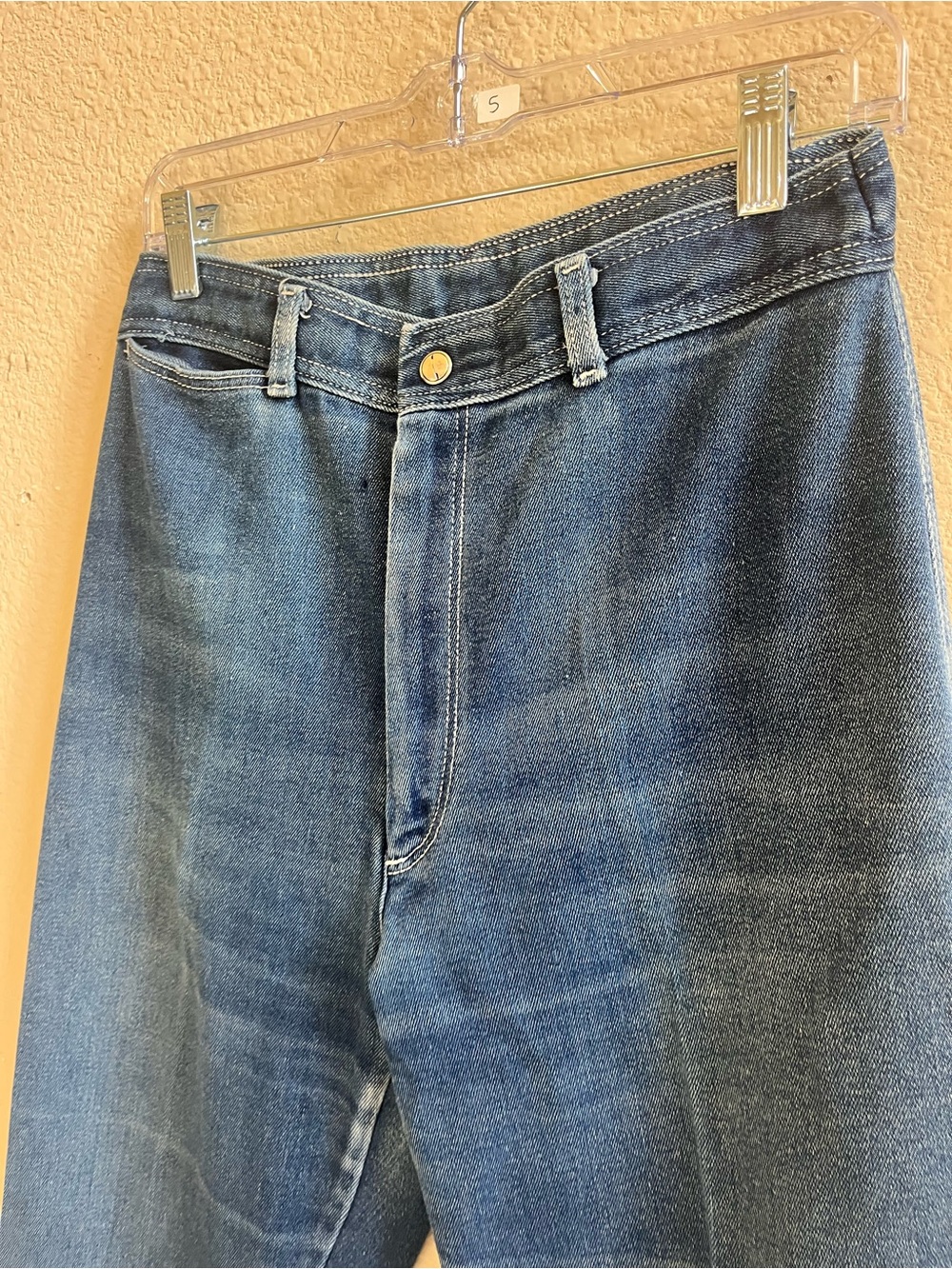 Vintage Lord Issac High Rise Wide Leg Jeans – Medium Wash – Retro Denim - Picture 5 of 10